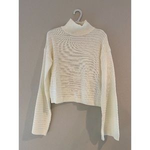 White cropped sweater